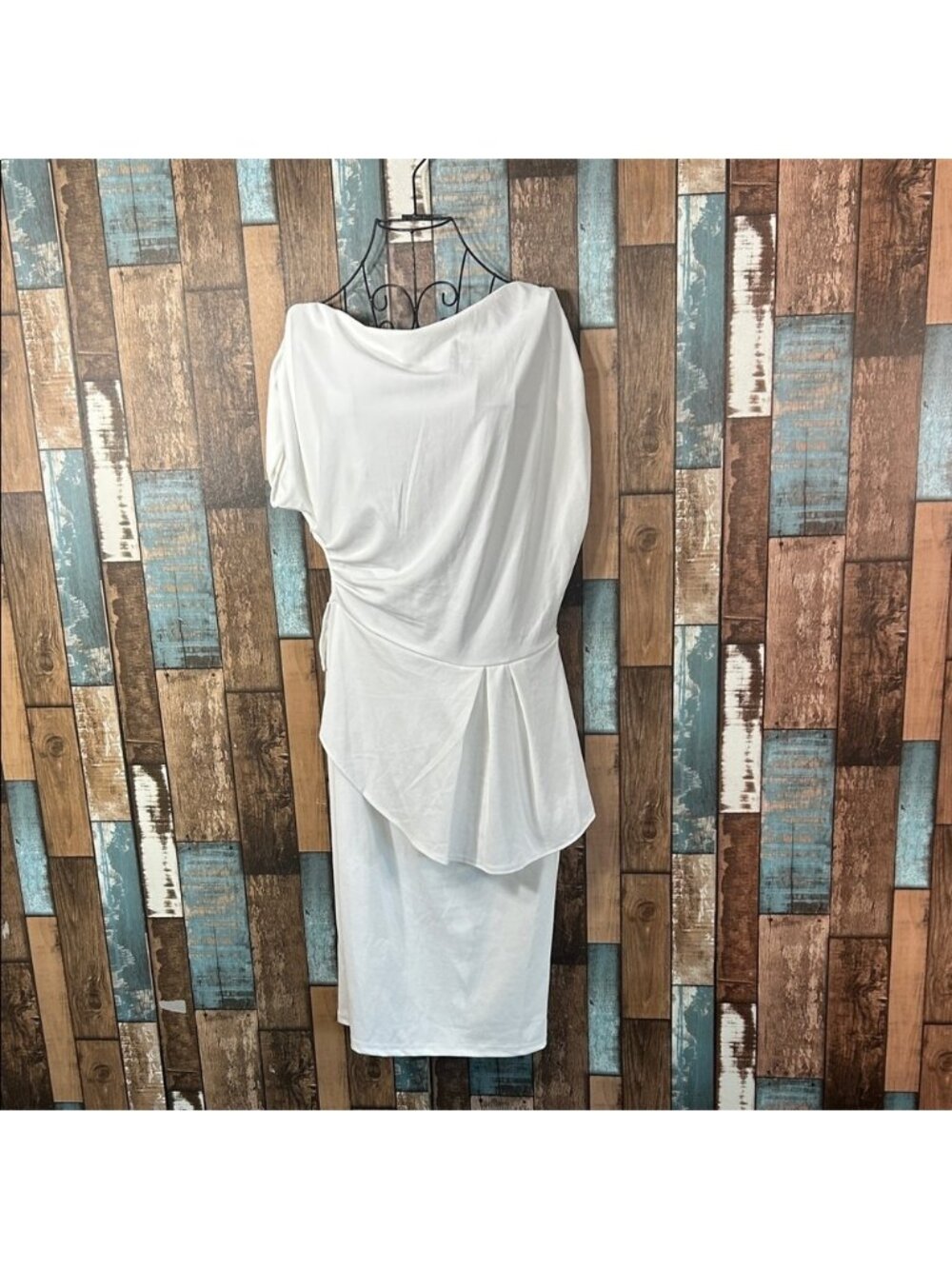 Chic Asymmetrical White Dress